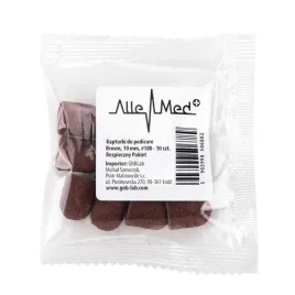 kapturki-do-pedicure-10-mm-gradacja-180-10-szt-allemed-brazowy-brown