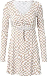 hollister-long-sleeve-cutout-mini-dress-in-white-and-brown-check-r-xs