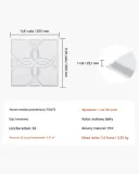 panele-scienne-3d-biale-kwiaty-2-97-m-stan-nowy
