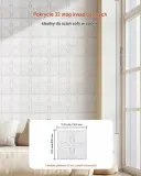 panele-scienne-3d-biale-kwiaty-2-97-m-dlugosc-30-cm