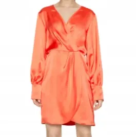 object-petite-objsateen-mini-skirt-wikkelrok-hot-coral-36