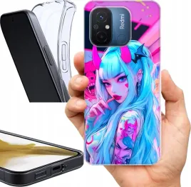 etui-na-xiaomi-redmi-12c-wzory-neon-girl-anime