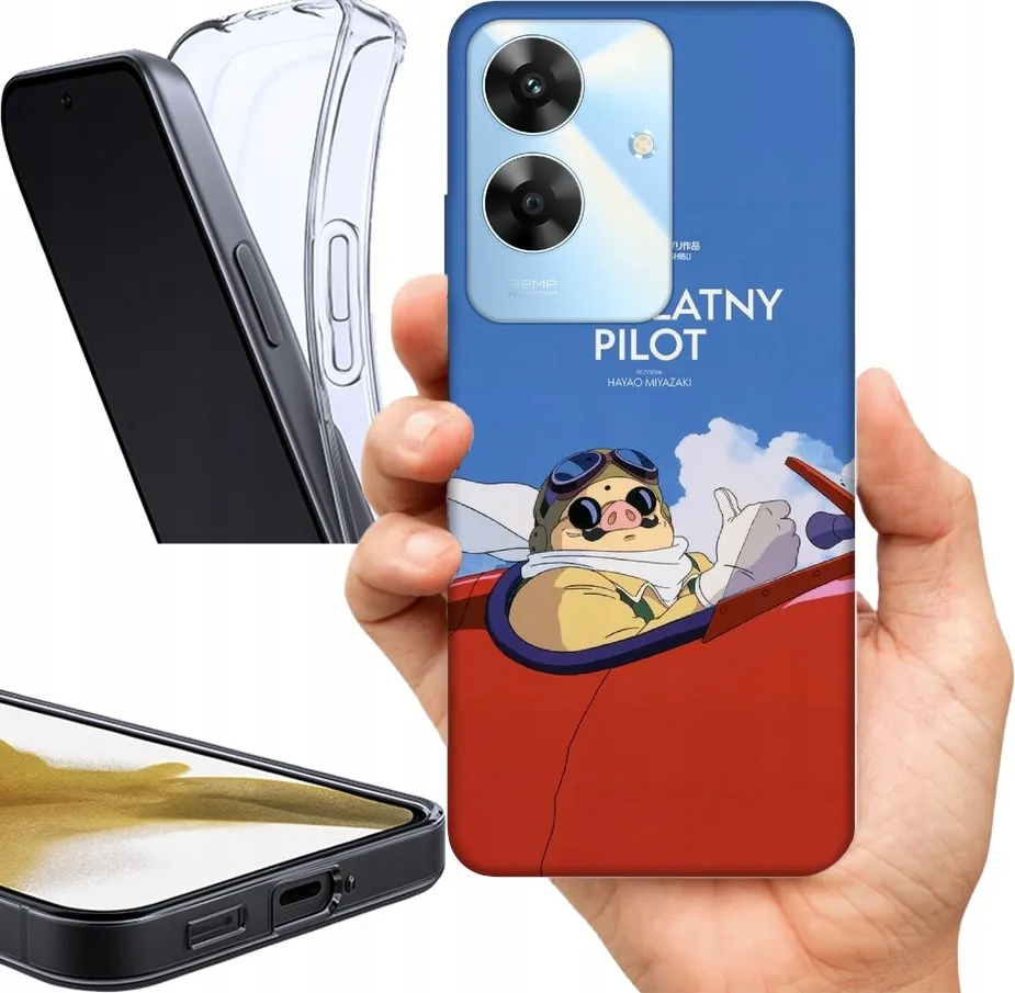 etui-na-realme-note-60-wzory-ghibli
