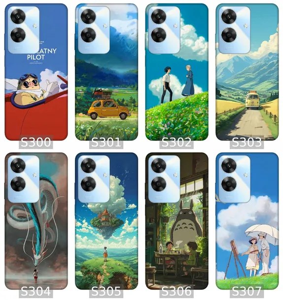 etui-na-realme-note-60-wzory-ghibli-kolor-wielokolorowy