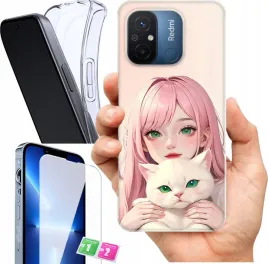 etui-na-xiaomi-redmi-12c-wzory-anime-girl-szklo