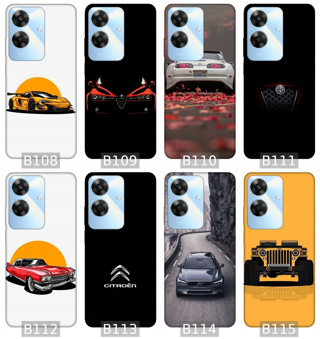 etui-na-realme-note-60-wzory-auta