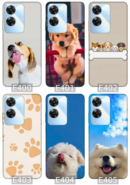 etui-na-realme-note-60-wzory-psy-kolor-wielokolorowy