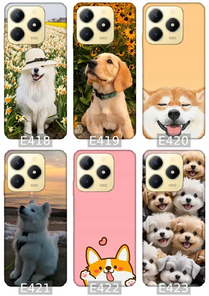 etui-na-realme-c61-wzory-psy-funkcje-pochlanianie-wstrzasow