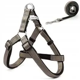 szelki-dla-psa-odblaskowe-regulowane-smycz-l-brazowy