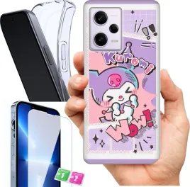 etui-na-xiaomi-redmi-note-12-pro-4g-wzory-kuromi-szklo