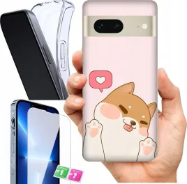 etui-na-google-pixel-7-wzory-urocze-misie-szklo
