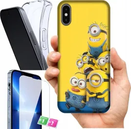 etui-na-apple-iphone-x-wzory-minionki-szklo