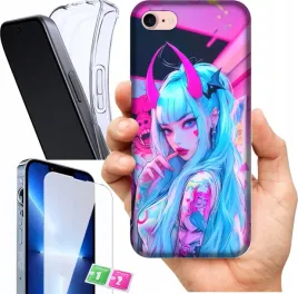 etui-na-apple-iphone-7-wzory-neon-girl-anime-szklo