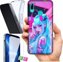 etui-na-honor-10-lite-wzory-neon-girl-anime-szklo