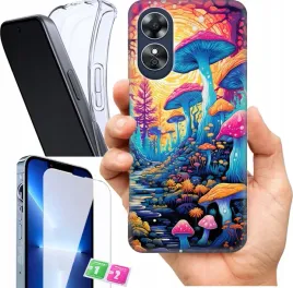 etui-na-oppo-a17-wzory-grzyby-szklo