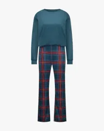 hunkemoller-pizama-204214-zielony-regular-fit-s