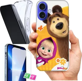 etui-na-apple-iphone-16-plus-wzory-masza-i-niedzwiedz-szklo