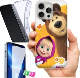 etui-na-apple-iphone-15-pro-wzory-masza-i-niedzwiedz-szklo