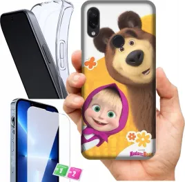 etui-na-xiaomi-redmi-note-7-wzory-masza-i-niedzwiedz-szklo