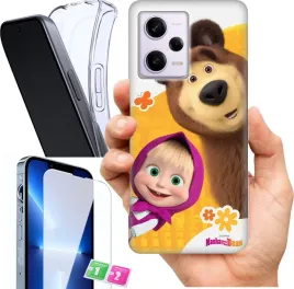 etui-na-xiaomi-redmi-note-12-pro-4g-wzory-masza-i-niedzwiedz-szklo