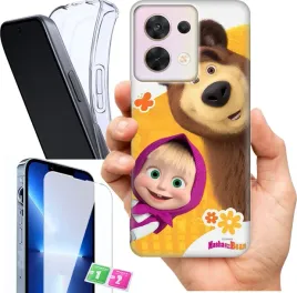 etui-na-oppo-reno8-wzory-masza-i-niedzwiedz-szklo