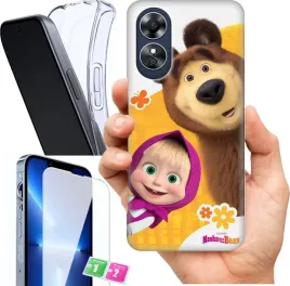 etui-na-oppo-a17-wzory-masza-i-niedzwiedz-szklo