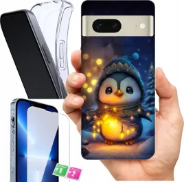 etui-na-google-pixel-7-wzory-zimowe-zwierzeta-szklo