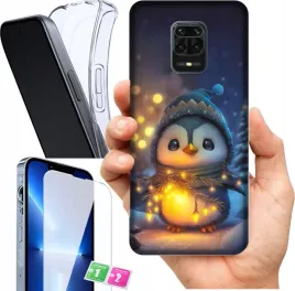 etui-na-xiaomi-redmi-note-9-pro-wzory-zimowe-zwierzeta-szklo