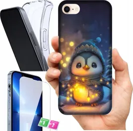 etui-na-apple-iphone-8-wzory-zimowe-zwierzeta-szklo