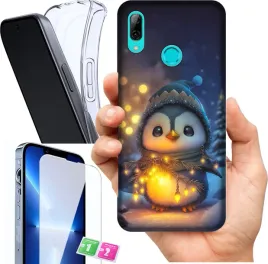 etui-na-huawei-p-smart-2019-wzory-zimowe-zwierzeta-szklo