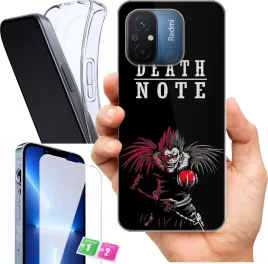 etui-na-xiaomi-redmi-12c-wzory-death-note-szklo