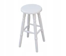 taboret-barowy-sosnowy-hoker-toczony-60-cm-bialy