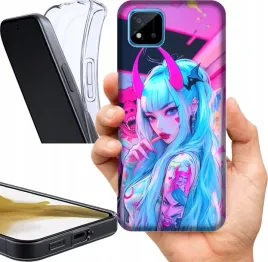 etui-na-realme-c20-wzory-neon-girl-anime