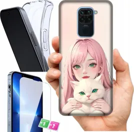 etui-na-xiaomi-redmi-note-9-wzory-anime-girl-szklo
