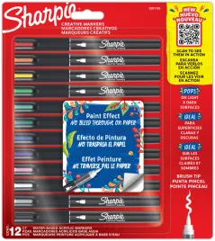 zestaw-sharpie-kreatywne-markery-akrylowe-pedzelek-12-szt