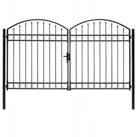 vidaxl-dwuskrzydlowa-brama-ogrodzeniowa-z-lukiem-stal-300x200-cm