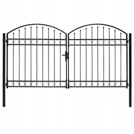 vidaxl-dwuskrzydlowa-brama-ogrodzeniowa-z-lukiem-stal-300x175-cm