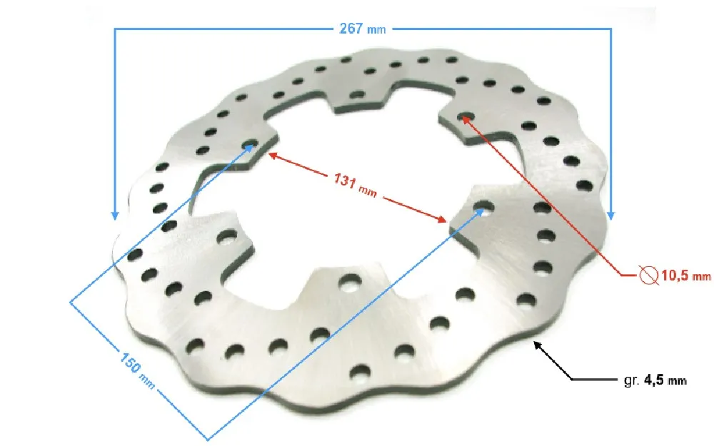 tarcza-hamulcowa-przod-hyper-125-stan-nowy