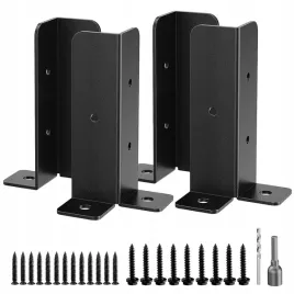 4-pak-wspornikow-slupkow-ogrodzeniowych-regulowane-czarne-ze-srubami