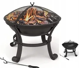 palenisko-okragle-do-ogrodu-kemping-taras-ochrona-przed-iskrami-czarny-55cm