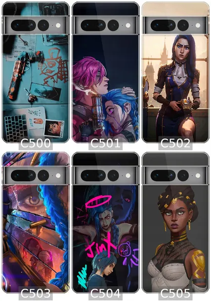 etui-na-google-pixel-7-pro-wzory-arcane-kolor-wielokolorowy