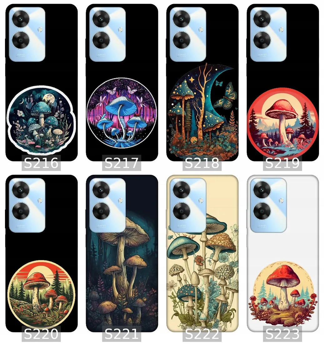 etui-na-realme-note-60-wzory-grzyby