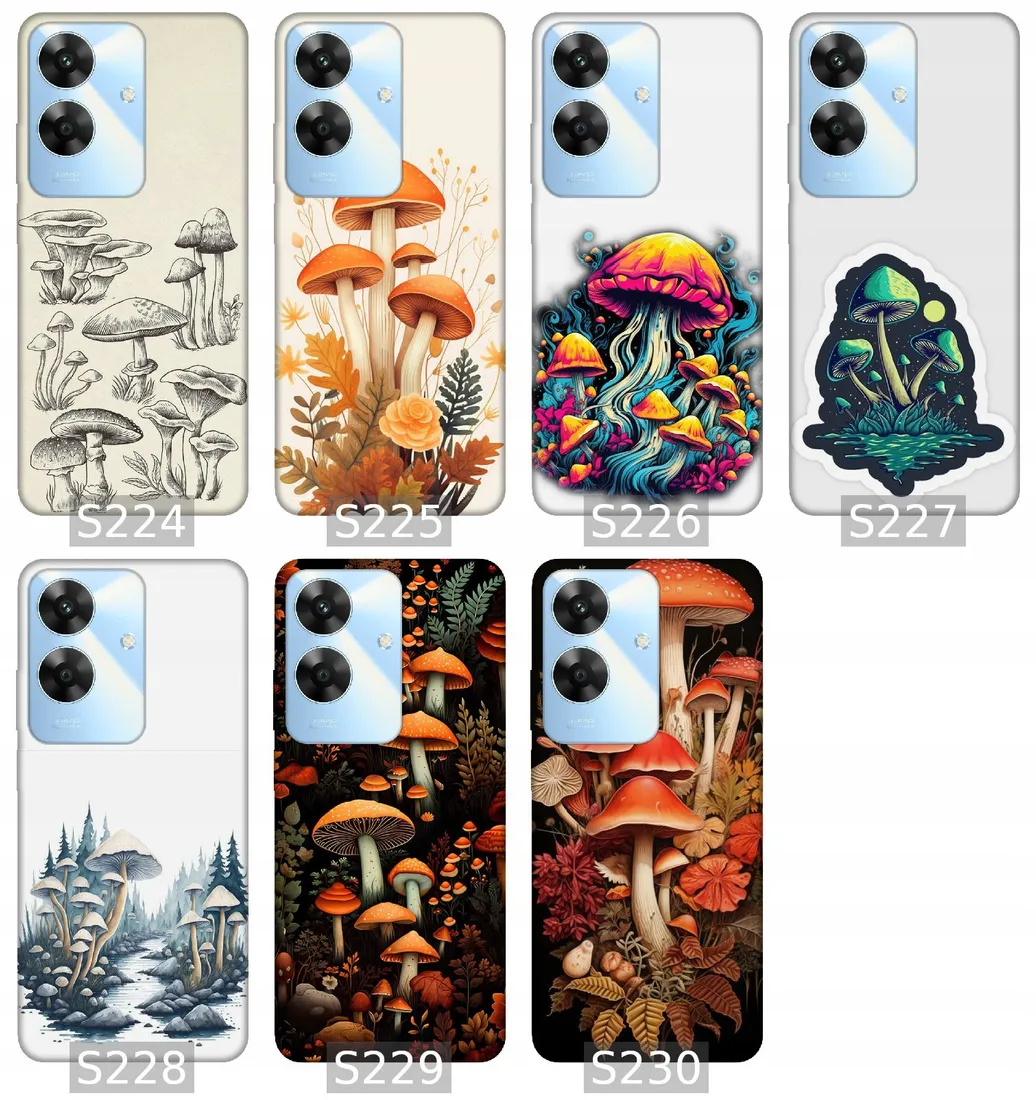 etui-na-realme-note-60-wzory-grzyby