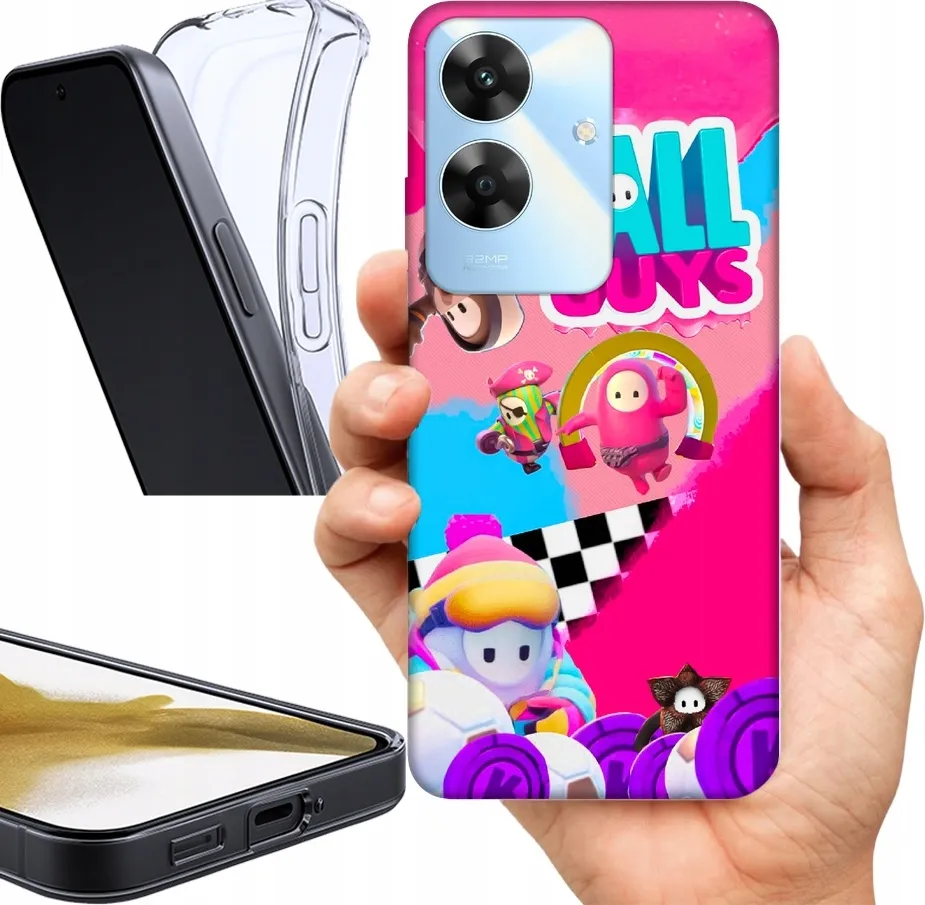 etui-na-realme-note-60-wzory-fall-guys