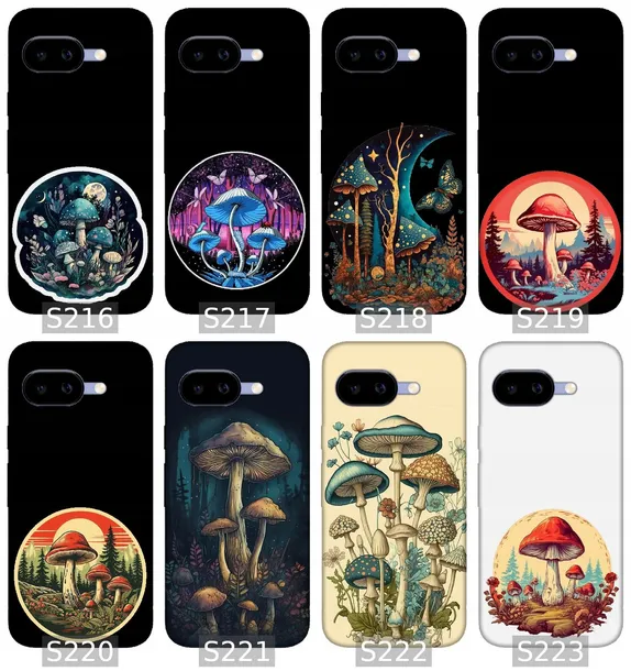 etui-na-google-pixel-9a-wzory-grzyby-material-tworzywo-sztuczne