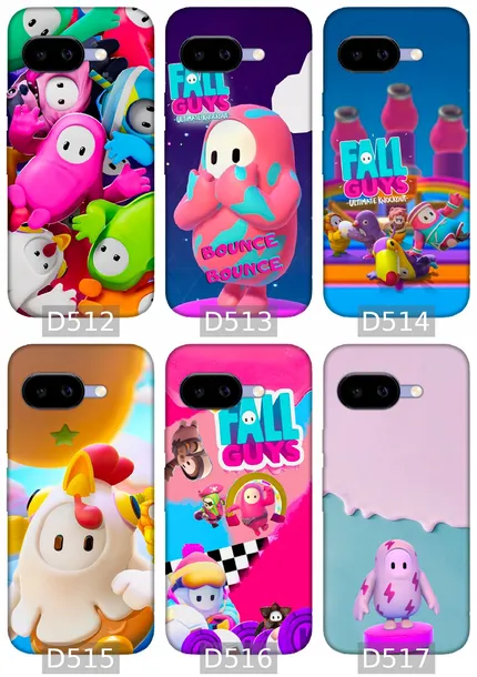 etui-na-google-pixel-9a-wzory-fall-guys-material-tworzywo-sztuczne