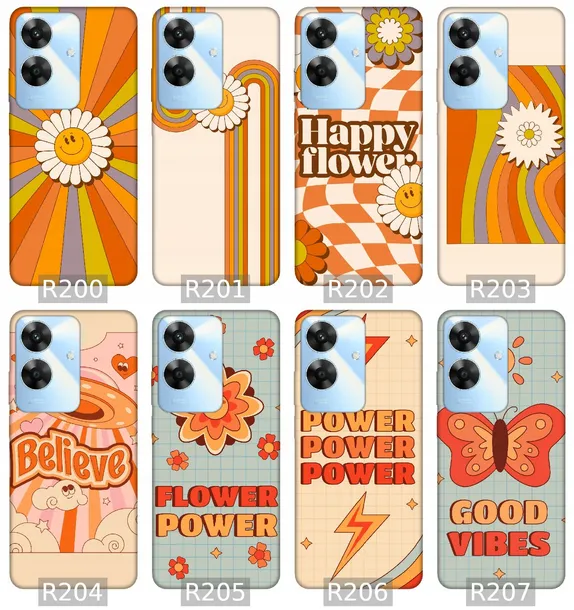 etui-na-realme-note-60-wzory-good-vibes-fall-kolor-wielokolorowy