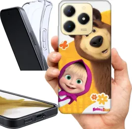 etui-na-realme-c61-wzory-masza-i-niedzwiedz