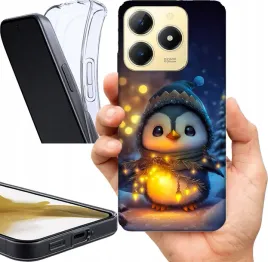 etui-na-realme-c61-wzory-zimowe-zwierzeta