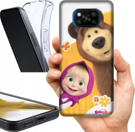 etui-na-poco-poco-x3-pro-wzory-masza-i-niedzwiedz